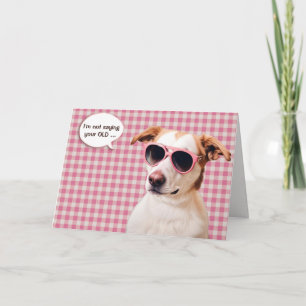 Hound Dog Alt Geburtstag Karte