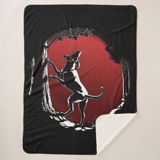 Hound Dog Art Blanket Jagd Hund Sherpa Blanket Sherpadecke (Vorderseite)