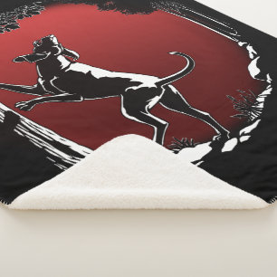 Hound Dog Art Blanket Jagd Hund Sherpa Blanket Sherpadecke