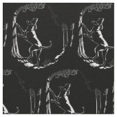 Hound Dog Art Fabric Fabric Hundemuster Stoff (Nahaufnahme)