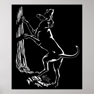 Hound Dog Art Poster Coole Jagd Hunde Kunstdrucke