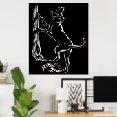 Hound Dog Art Poster Coole Jagd Hunde Kunstdrucke (Heimbüro)