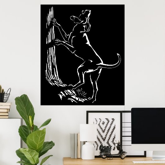 Hound Dog Art Poster Coole Jagd Hunde Kunstdrucke (Heimbüro)