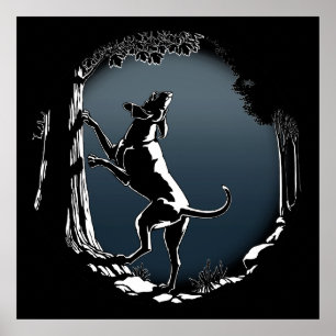Hound Dog Art Poster Jagd Hund Lover Prints