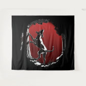 Hound Dog Art Tapestry Jagd Hund Lover Tapestry Wandteppich (Vorderseite (Horizontal))