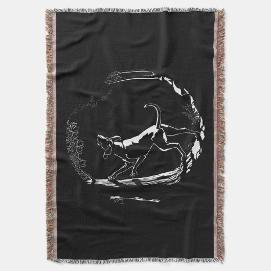 Hound Dog Blanket Jagd Hunde Kunst wirbeln Blanket Decke (Vorderseite Vertikal)