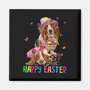 Hound Dog Bunny Osterkostüm Rabbit Happy Osterfeie Magnet
