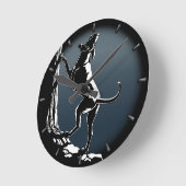 Hound Dog Clock Hunting Dog Art Wall Clock Runde Wanduhr (Winkel)