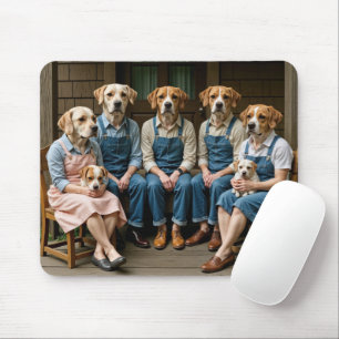 Hound Dog Family Portrait auf einem Porsch Mousepad