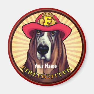 Hound Dog Firefighter-Magnet Magnet