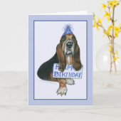 Hound Dog Happy Birthday Card Karte (Gelbe Blume)