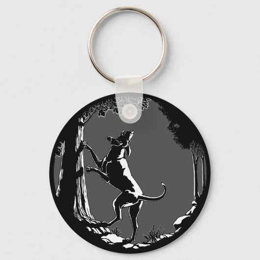Hound Dog Keychain Hunting Dog Art Keychains Schlüsselanhänger (Vorderseite)