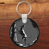 Hound Dog Keychain Hunting Dog Art Keychains Schlüsselanhänger (Vorderseite)
