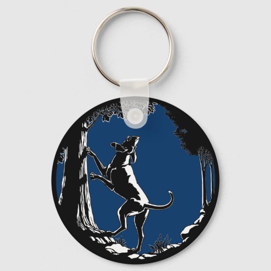 Hound Dog Keychain Hunting Dog Art Keychains Schlüsselanhänger (Vorderseite)