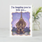 Hound Dog Party Center Einladung (Stehend Vorderseite)