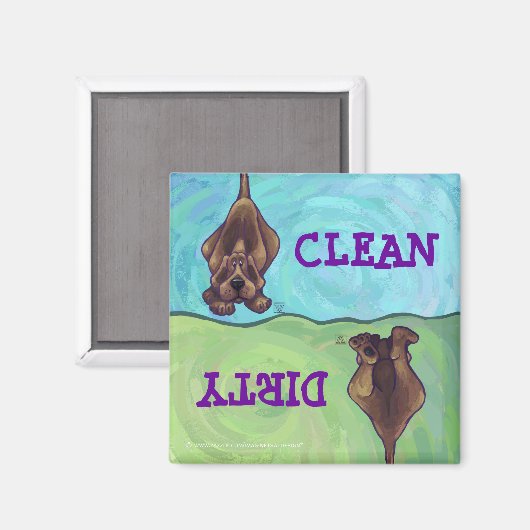 Hound Dog Saubere Geschirrspülmaschine Magnet (Vorderseite/Rückseite)