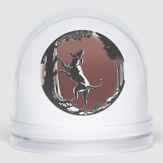 Hound Dog Snow Globe Custom Hunting Dog Snow Globe Schneekugeln (Vorderseite)
