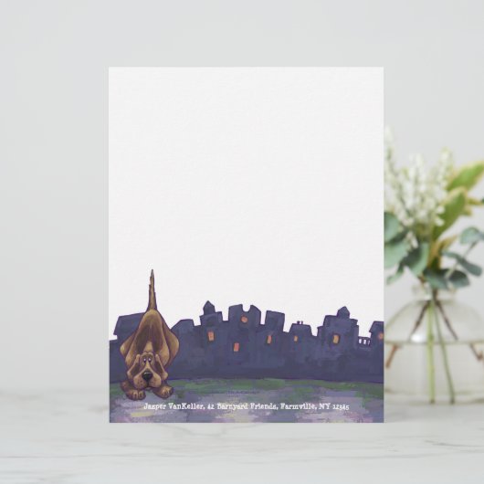 Hound Dog Stationery (Stehend Vorderseite)