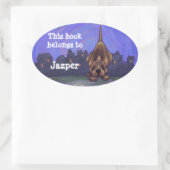 Hound Dog Stationery Ovaler Aufkleber (Tasche)