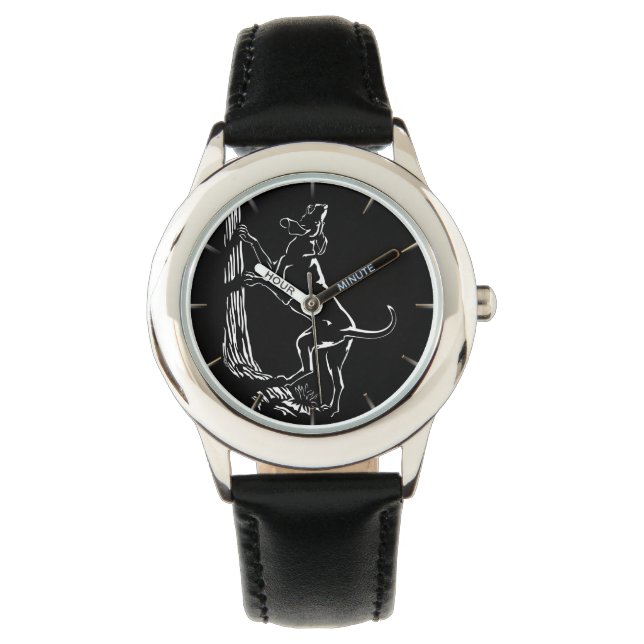 Hound Dog Watch Stilvolle Hunde Lover Armbanduhr (Vorderseite)