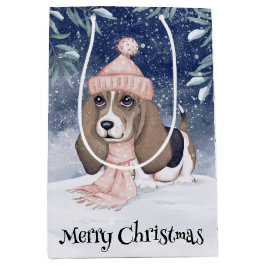 Hound Dog Weihnachten Mittlere Geschenktüte