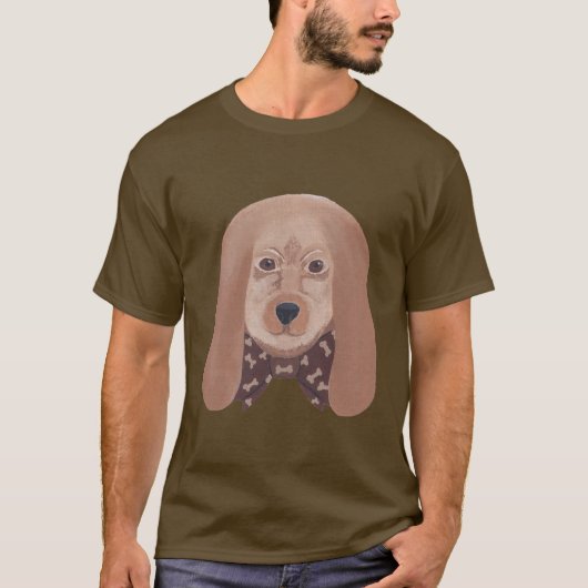 Hound Hund Gesicht Knochen Krawatte Tee Shirts (Vorderseite)