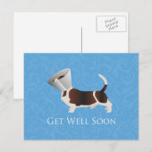 Hound Male im Basset Postkarte (Vorne/Hinten)