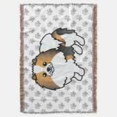 Hound Tricolor Spitz Niedlich Cartoon Dog & Paws Decke (Vorderseite Vertikal)