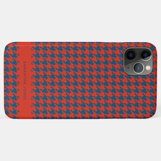 Hounds Tooth Personalisiert Case-Mate iPhone Case (Rückseite (Horizontal))