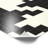 Hounds Tooth pixelstrukturiert Fotodruck (Ecke)