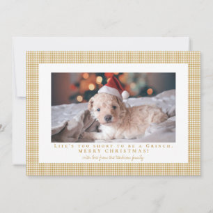 Houndstooth  Aztec Gold Rahmen Foto  Feiertagskarte