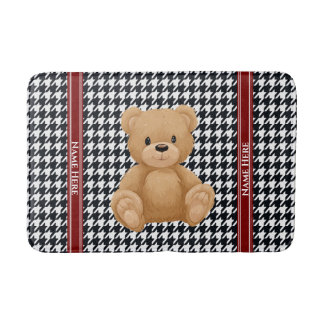 Houndstooth Bear Home, Badematte