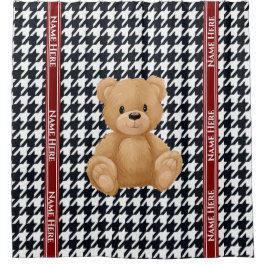 Houndstooth Bear Home, Duschvorhang