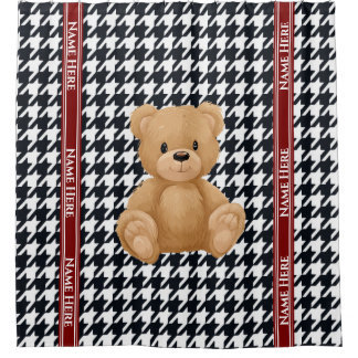 Houndstooth Bear Home, Duschvorhang