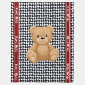 Houndstooth Bear Home Fleecedecke (Vorderseite)