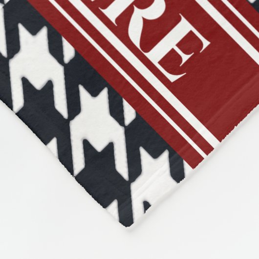 Houndstooth Bear Home Fleecedecke (Ecke)