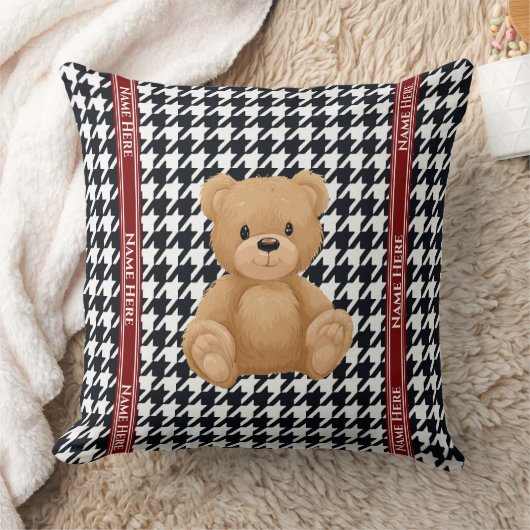 Houndstooth Bear Home, Kissen (Decke)
