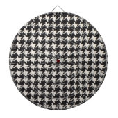Houndstooth Black & White Pattern Dartscheibe (vorne)
