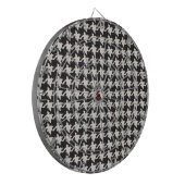Houndstooth Black & White Pattern Dartscheibe (Vorderseite Links)
