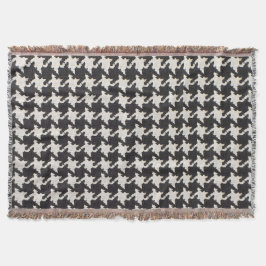 Houndstooth Black White Pattern Decke