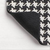 Houndstooth Black & White Pattern Mousepad (Ecke)
