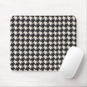 Houndstooth Black & White Pattern Mousepad (Mit Mouse)