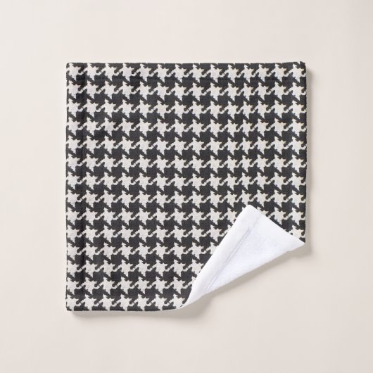 Houndstooth Black White Pattern Waschlappen (Waschlappen)