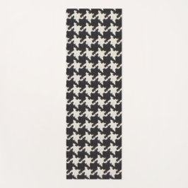 Houndstooth Black White Pattern Yogamatte