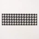 Houndstooth Black White Pattern Yogamatte (Vorderseite (Horizontal))