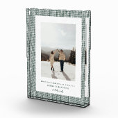 Houndstooth Brunswick Green Rahmenfoto  Fotoblock (Rechts)