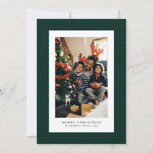 Houndstooth Christmas photo card Feiertagskarte