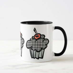 Houndstooth-Cupcake Tasse