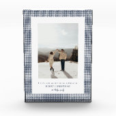 Houndstooth-Daunenmantel Rahmenfoto Fotoblock (Vorderseite)