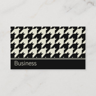 Houndstooth Elegant Retro Moderne Stilvolle Klasse Visitenkarte